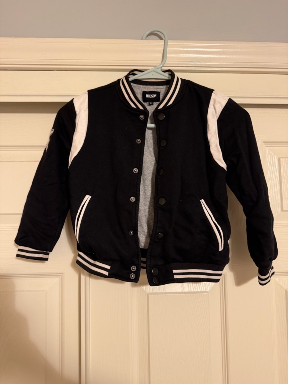 Hudson Boys Varsity Jacket Skull patch